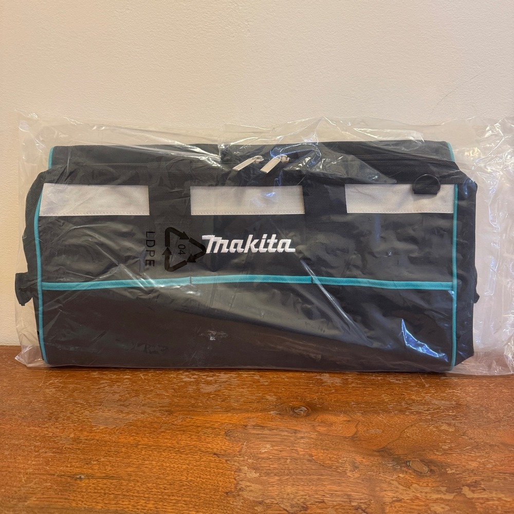 Makita 20 Inch Contractor Tool Bag Black Teal Heavy Duty Industrial Fabric Pouch